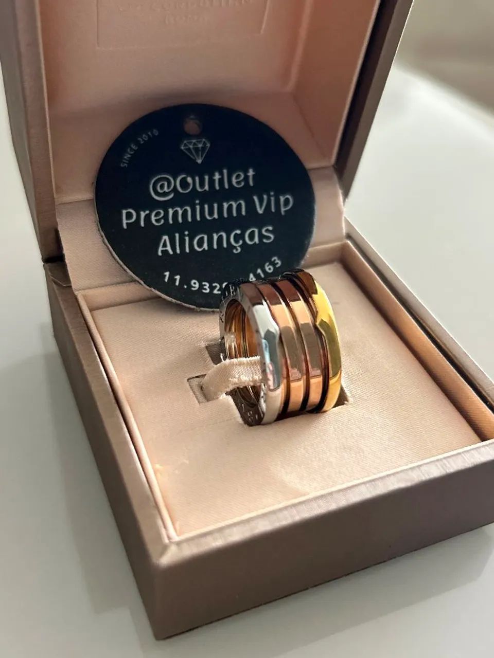 Anel bzero1 bvlgari 3 cores a unidade  - Foto 4