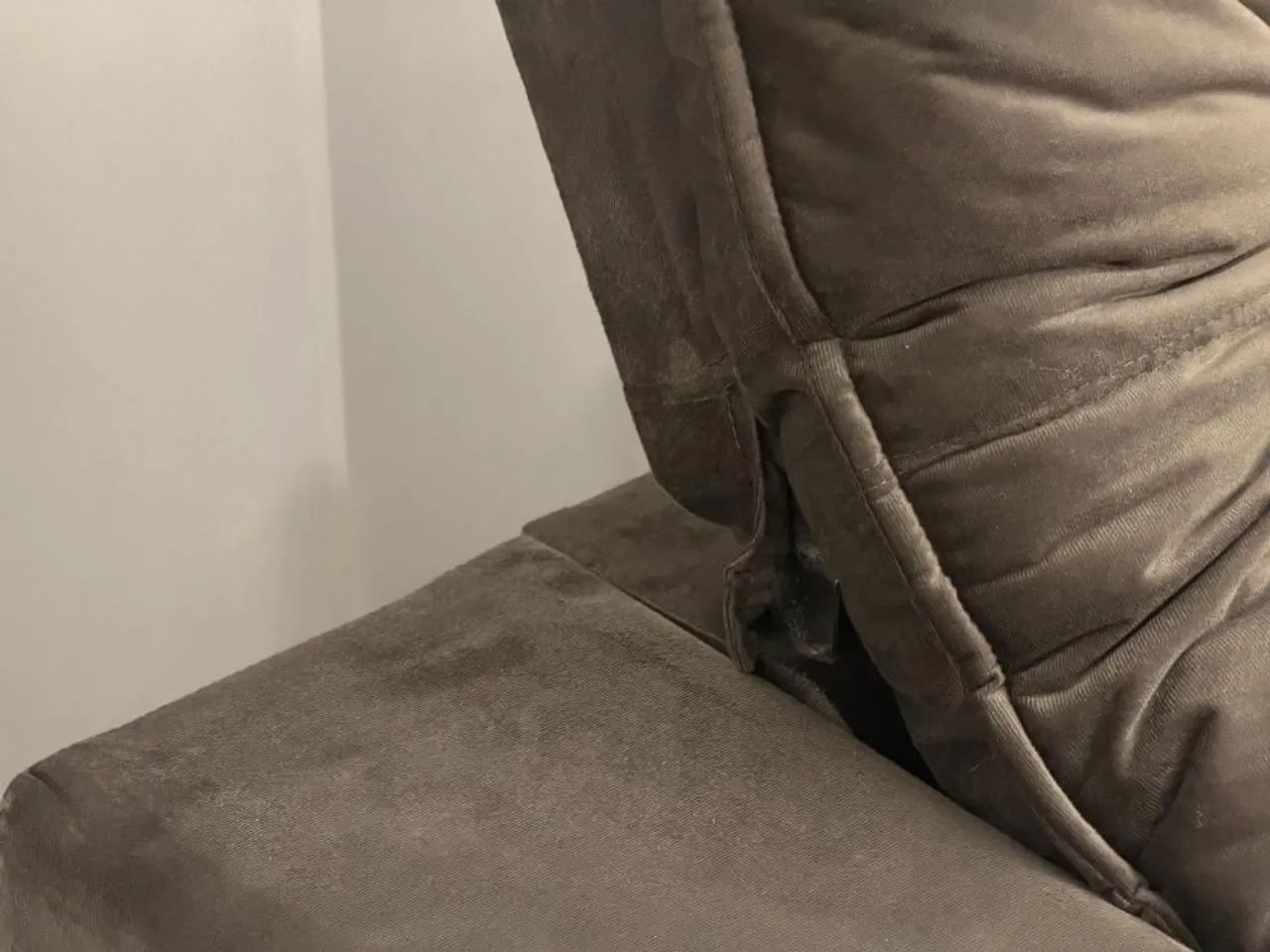 Sofá 2 Lugares Retrátil Reclinável 180cm Veludo Marrom - Foto 5