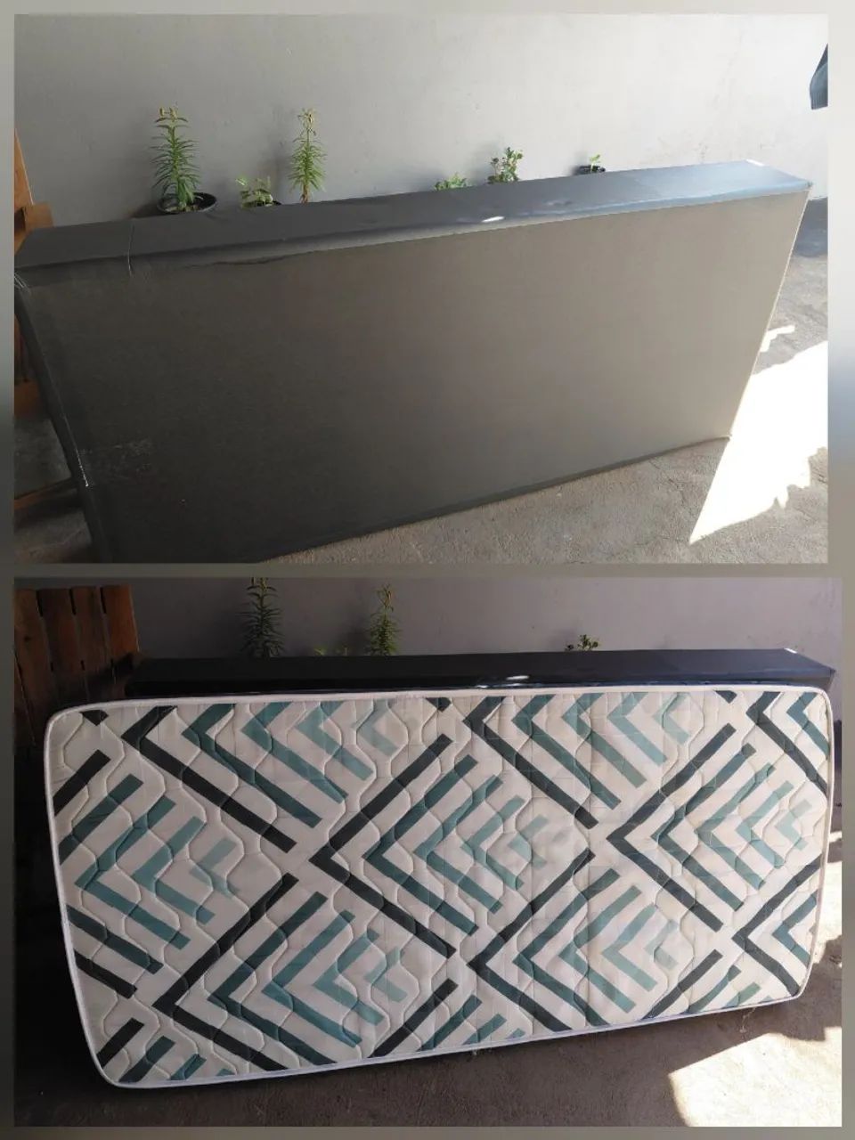 Cama box + colchão solteiro 