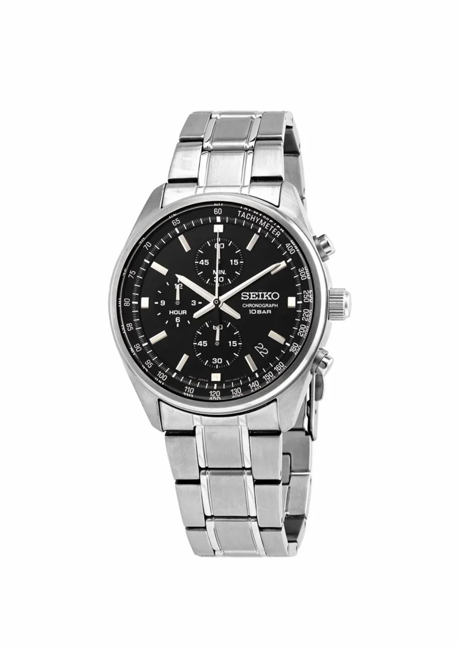 Seiko Chronograph Quartz Black Dial SE-SSB379