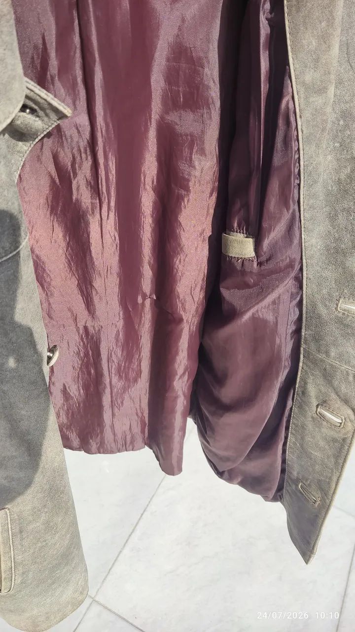 CASACO 100% COURO BOVINO ESTONADO.  - Foto 4
