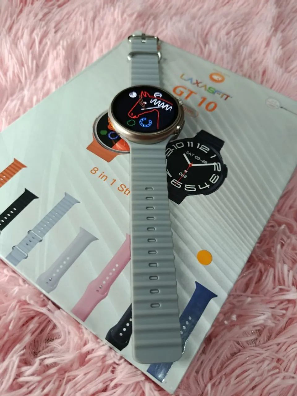Smartwatch com 8 Pulseiras