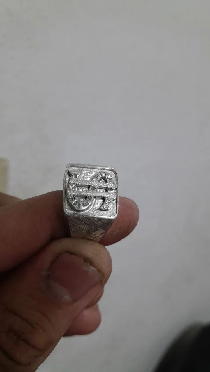 Anel dedeira Cifrão Prata 950 - Foto 5