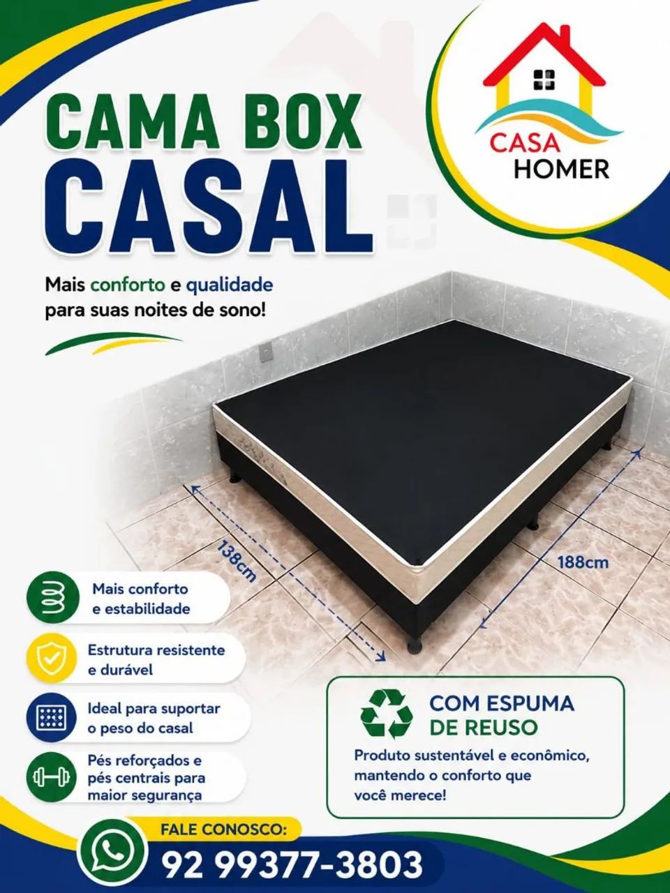 Cama Casal Nova.. Entrega grátis  .. 03