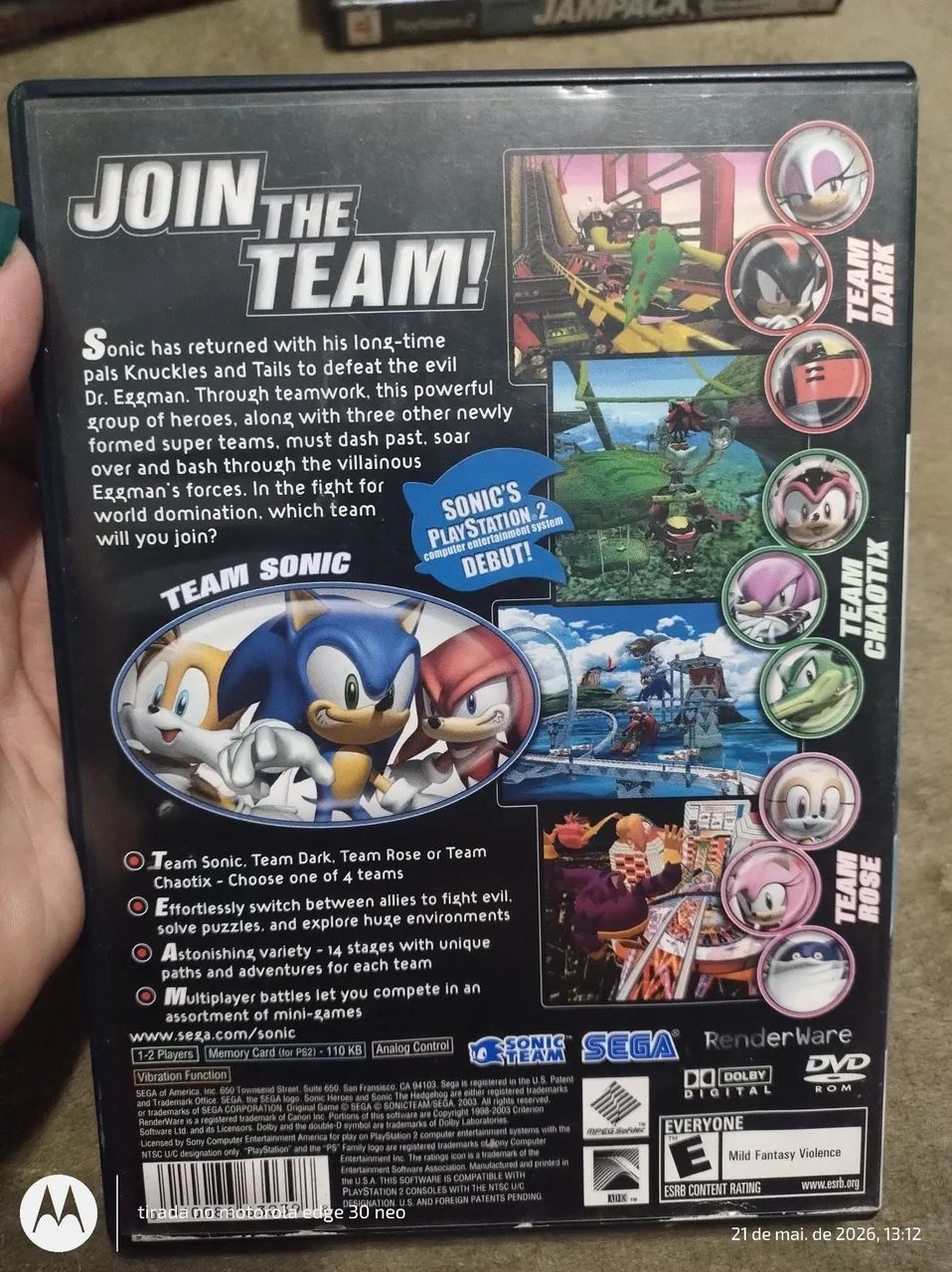 Sonic heroes sega ps2 - Foto 2