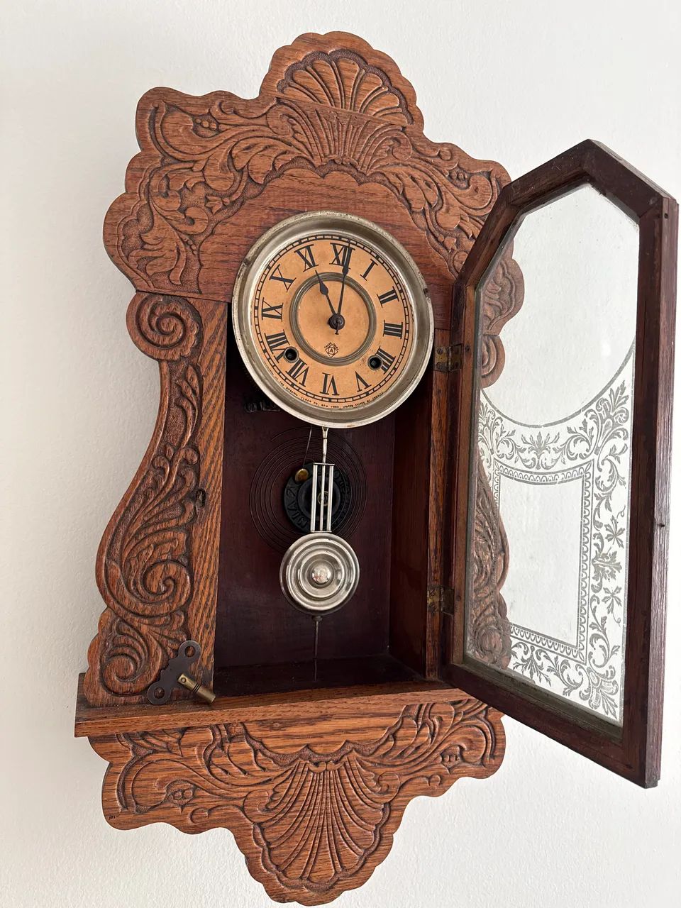 Relógio de Pêndulo Antigo Ansonia Clock Co. 65581362635651121