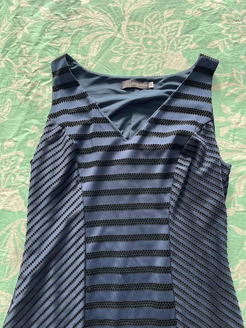 Vestido mid azul zipper zipper - Foto 3