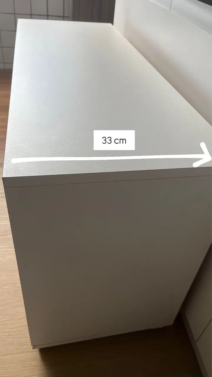 ARMÁRIO MDF BRANCO COM RODÍZIOS  - Foto 3