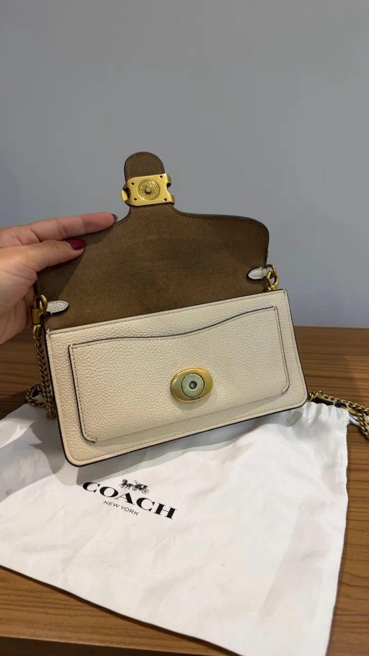 Bolsa coach chain off white original  - Foto 4