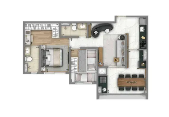 PLANTA 67m²