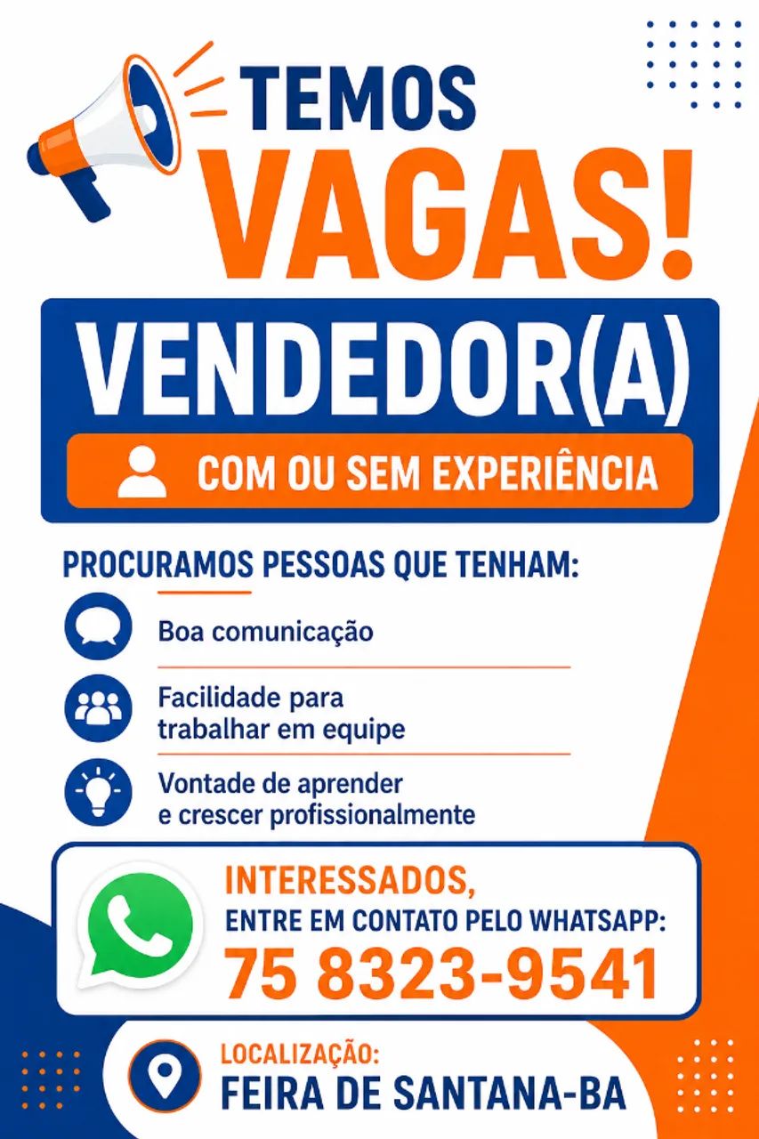 Primeiro Emprego (Vendas)