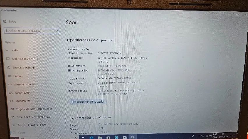 Notebook Dell 3576 - 480gb ssd e 2Gb placa de video dedicada AMD Radeon 520 - Foto 4
