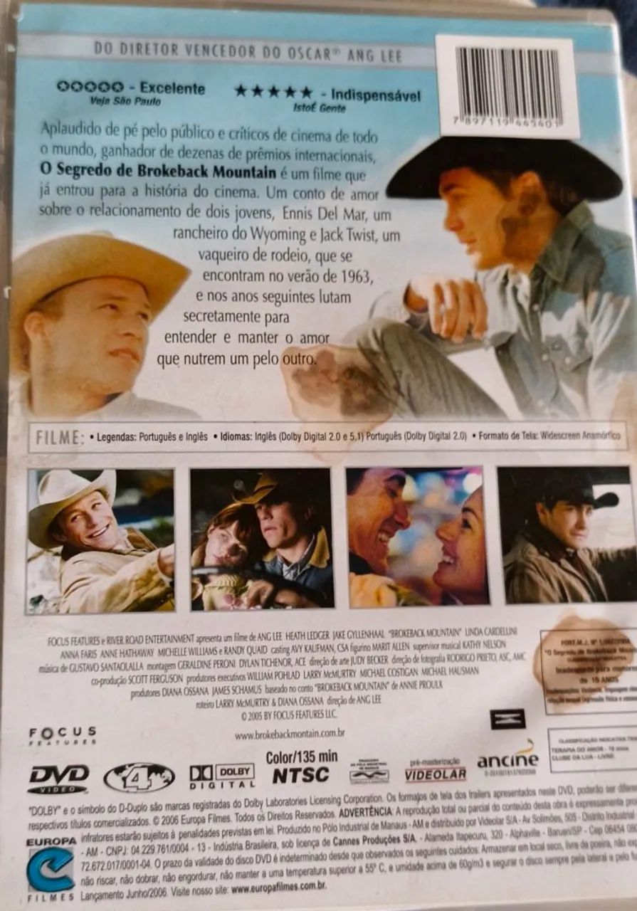 DVD O SEGREDO DE BROKEBACK MOUNTAIN - Foto 2