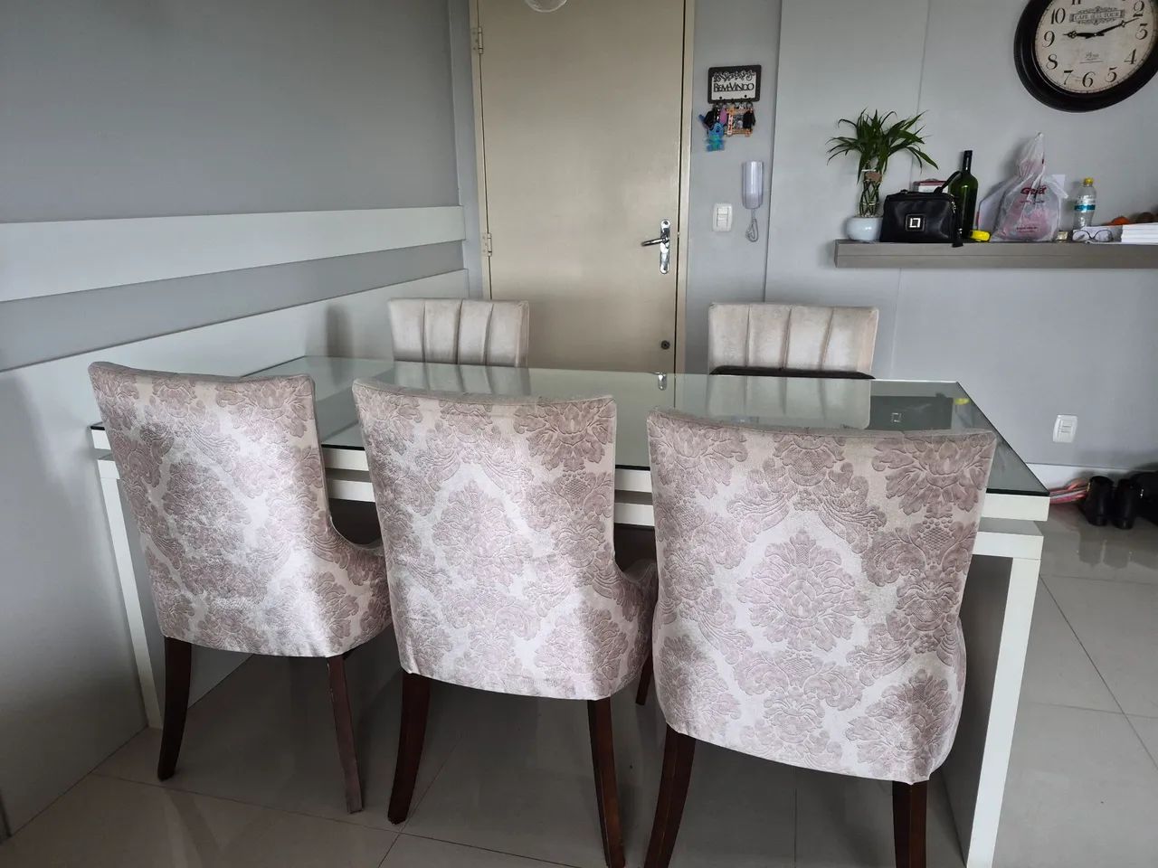 Mesa  de jantar MDF com tampo de vidro  - Foto 3
