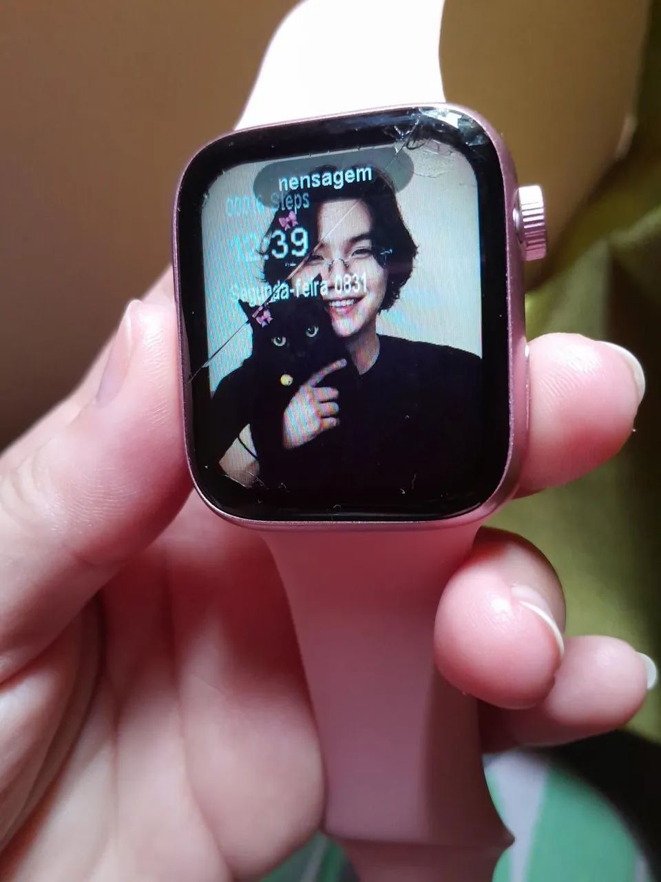 ? Smartwatch Rosa + 2 Pulseiras + Carregador - Foto 2