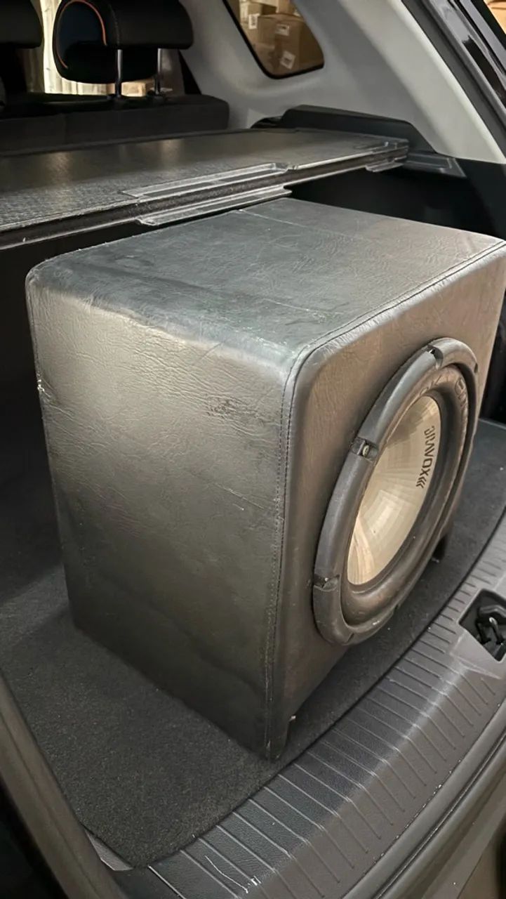 ? Caixa com subwoofer Bravox de 12 polegadas ? Potência informada: 350 W ? Bobina dupla ?  - Foto 2