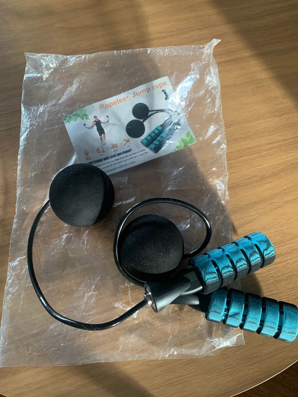 Corda de pular sem fio e um extensor elástico com - Foto 3
