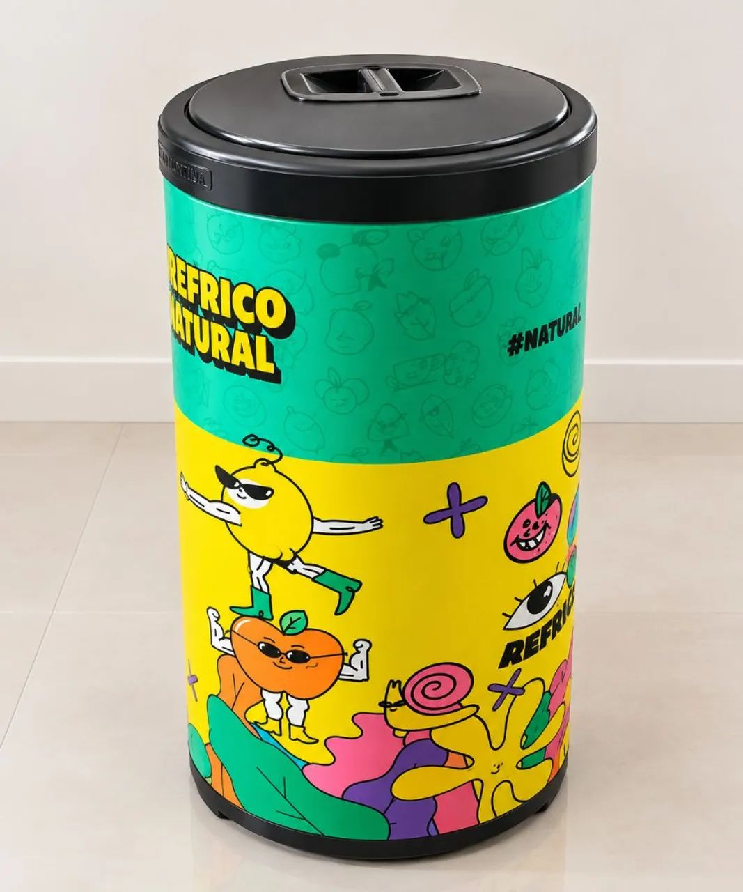 Cooler Redondo c/ Rodinhas - 85 latas