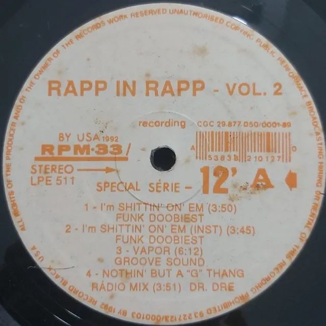 Disco de Vinil LP Rapp In Rapp 2 (importado) - Foto 2