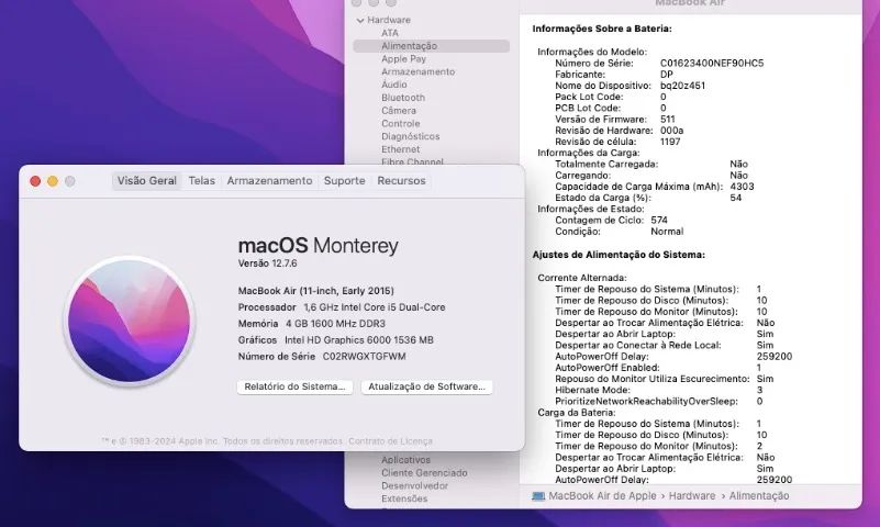 MacBook Air 2015 (i5/4g/128g) 11,6 polegadas - Foto 2