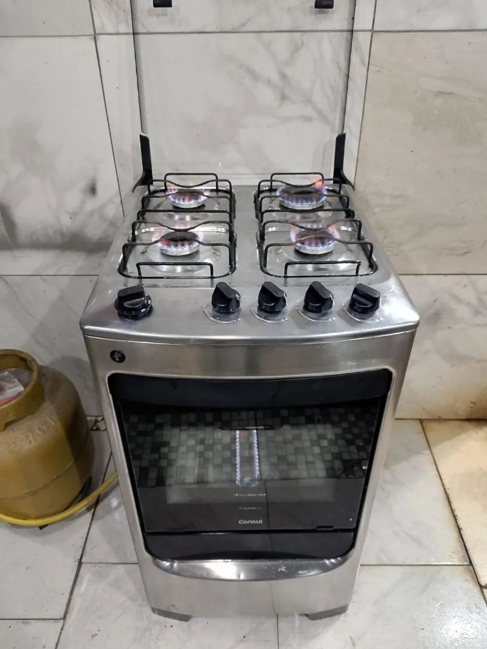 Fogão Consul 4 bocas inox acendimento no fósforo 