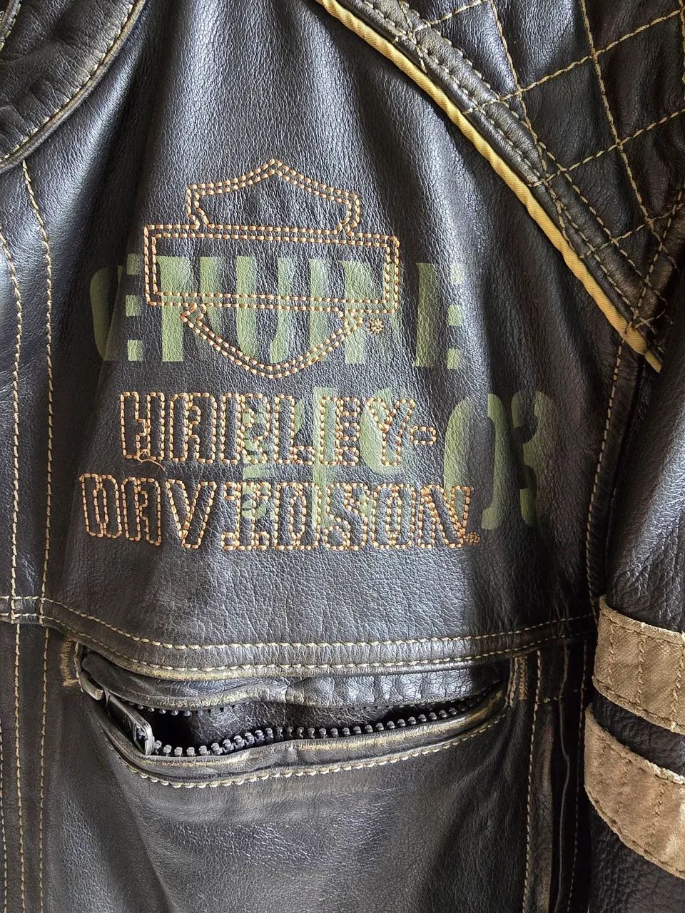 Jaqueta couro legitimo Harley Davidson XL