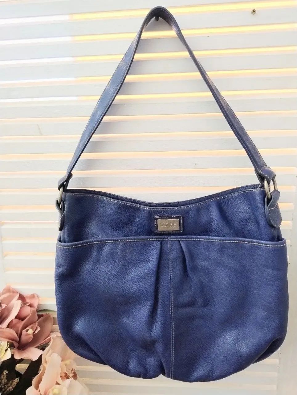 Bolsa de couro azul Unkle k