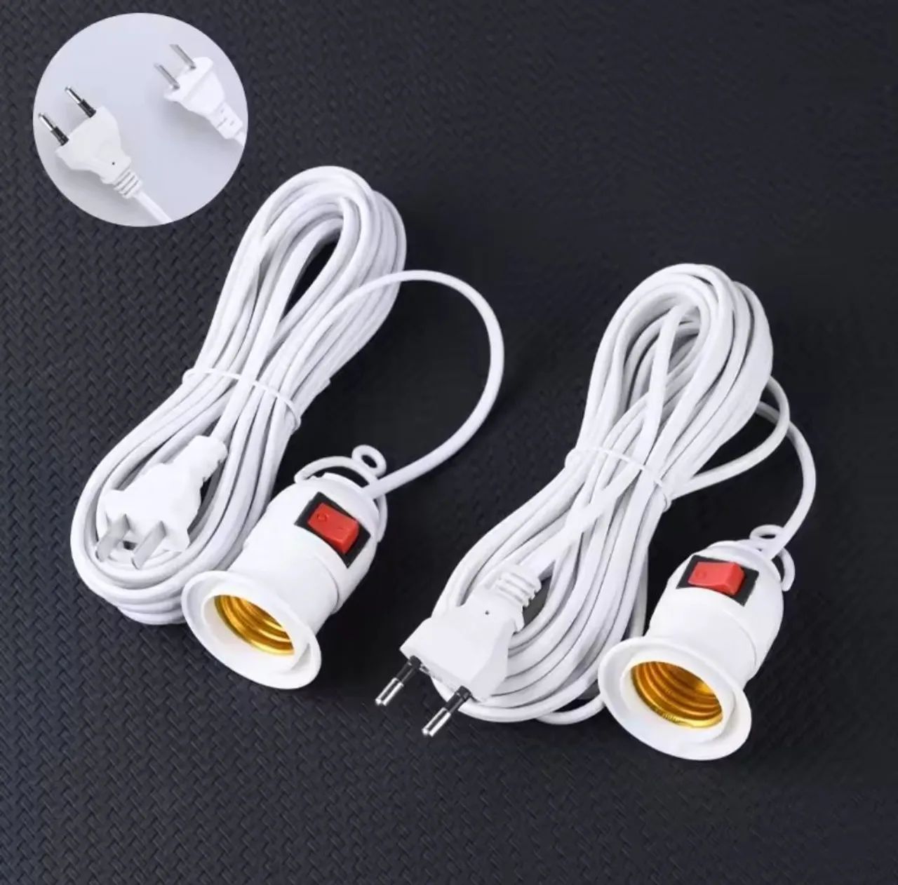 Extensão para lâmpada com boquilha E27 e interruptor - Foto 3