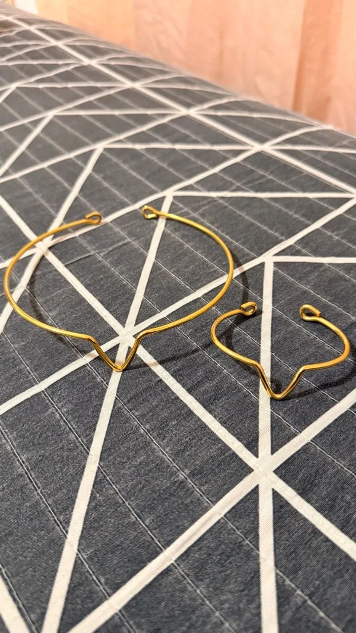 Gargantilha/chocker + bracelete 