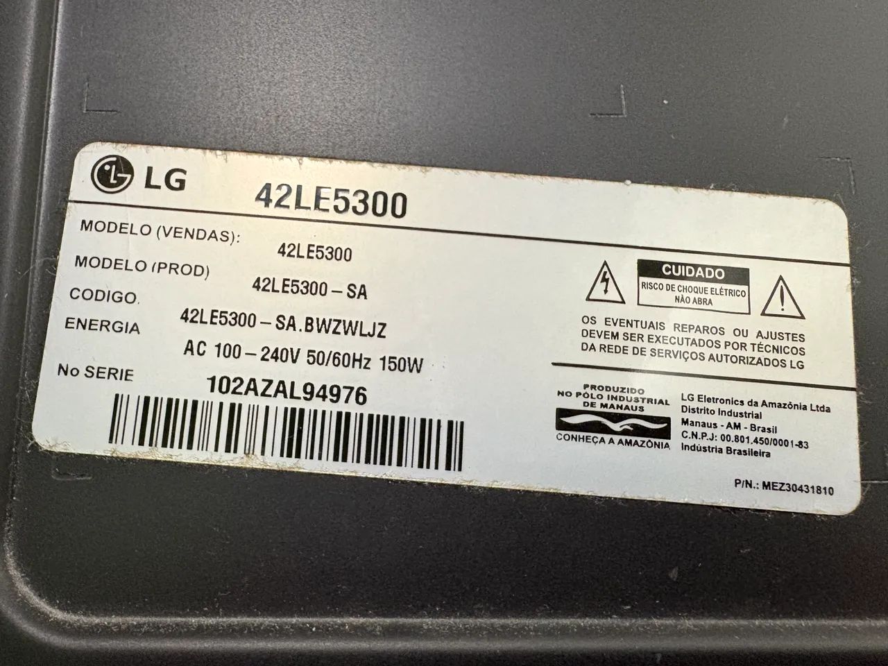Vendo TV LED LG 42 com defeito.  - Foto 2
