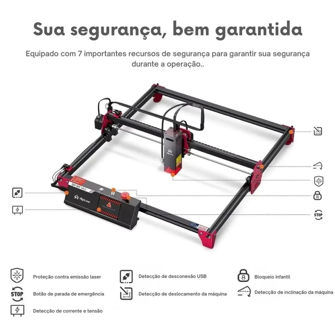 Gravadora e Corte a Laser | AlgoLaser 410x410mm - Foto 2