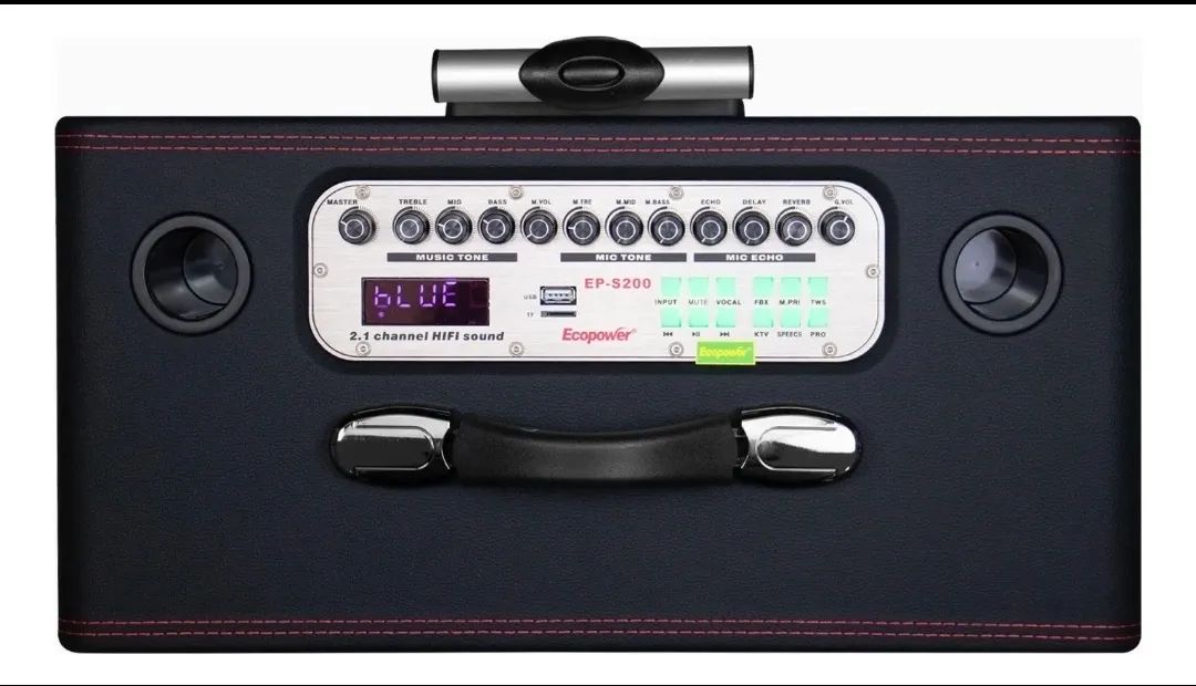 Caixa de Som Ecopower EP-S200 - 80W RMS + 2 Microfone - Foto 2