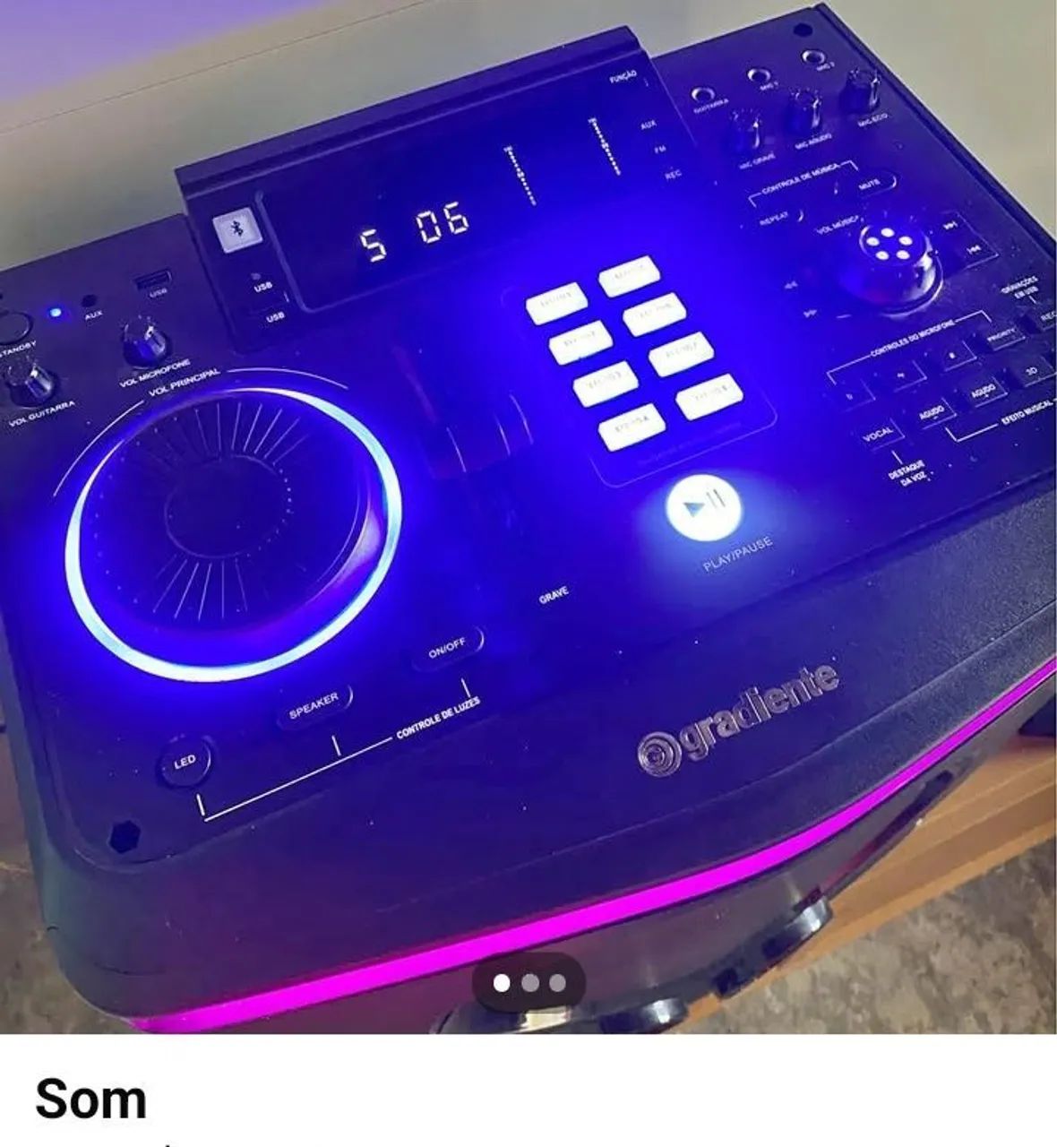 Som gradiente com controle remoto pra vende - Foto 2
