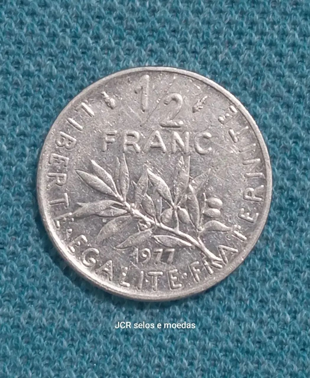 Moeda francesa 1/2 franco 1977 - Foto 4