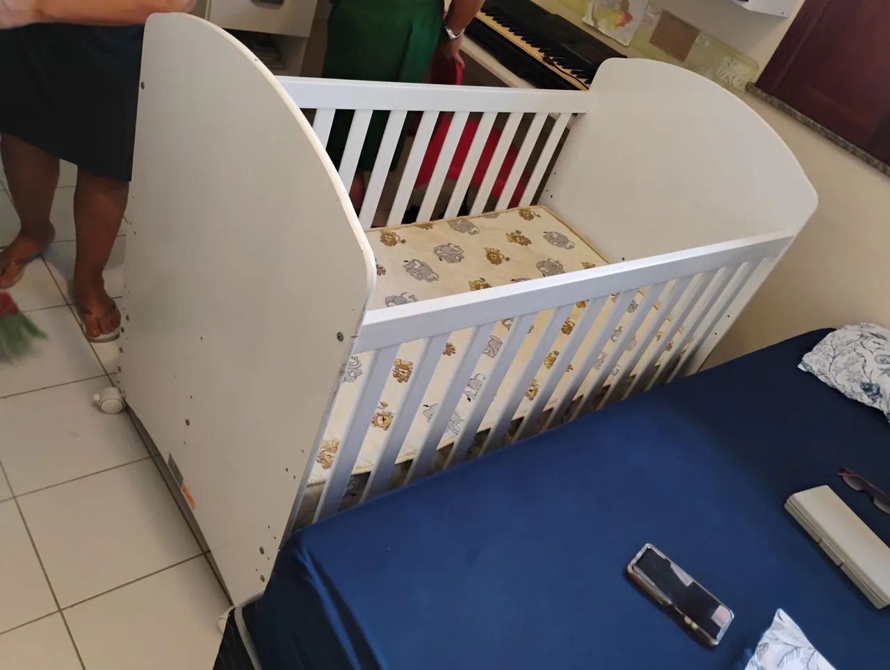 Berço infantil 3 em 1 com colchão grosso - Foto 2