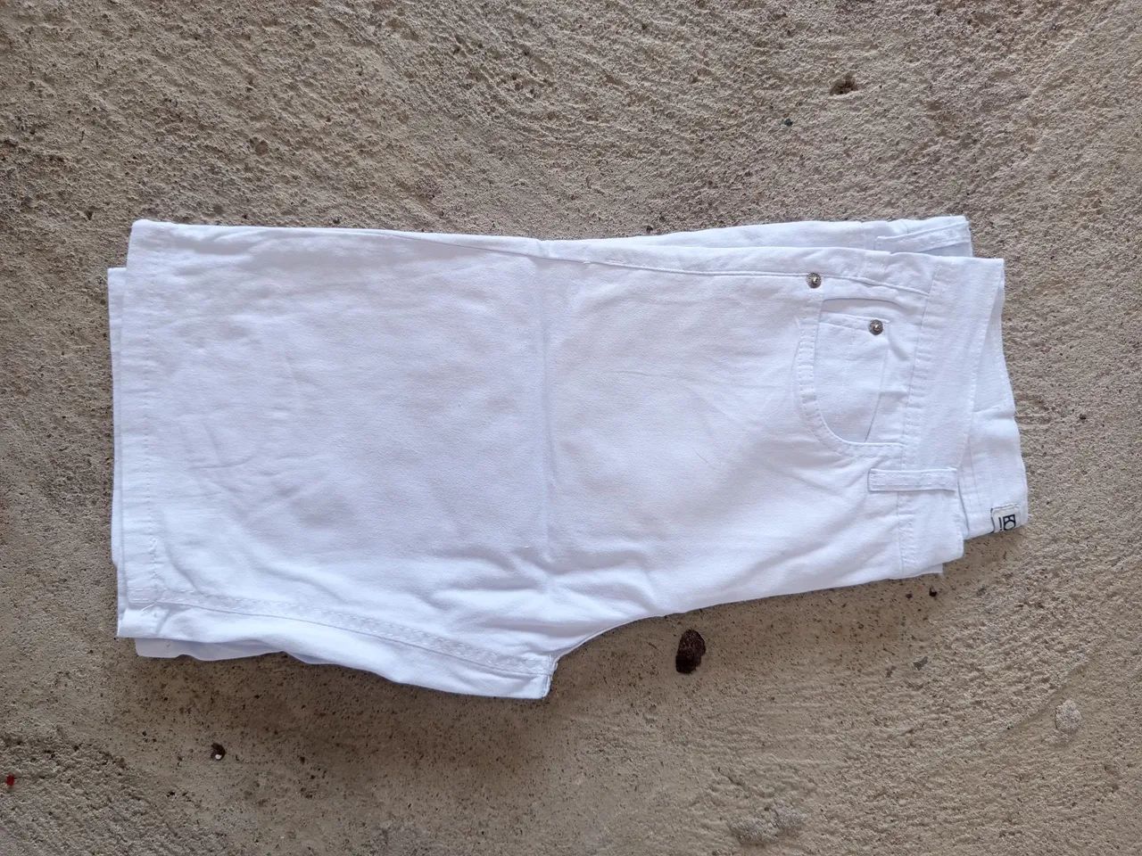 Calção Jeans 40 Branco - Foto 4