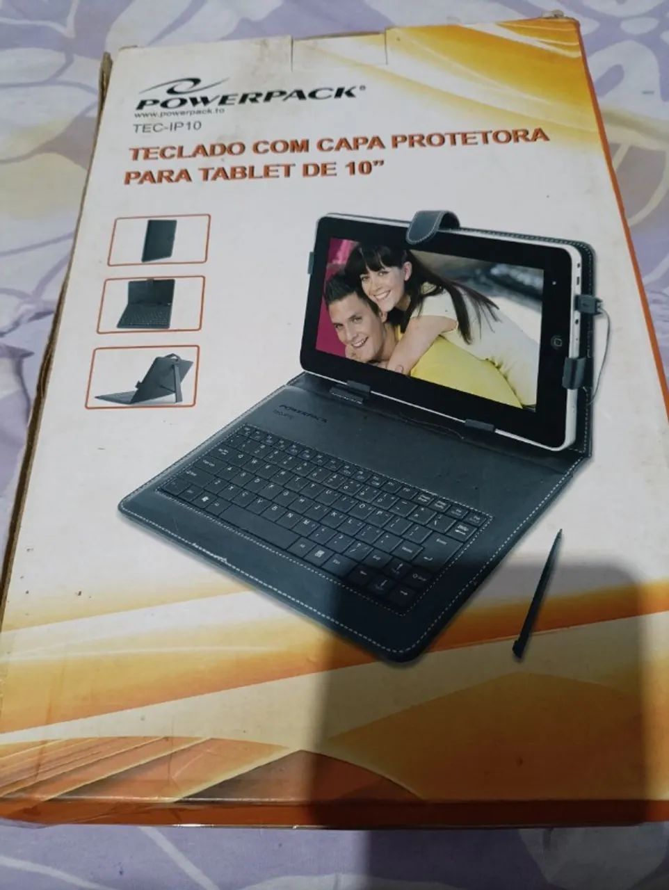 Teclado Com Capa Portetora Para Tablet De 10 Polegadas Preto