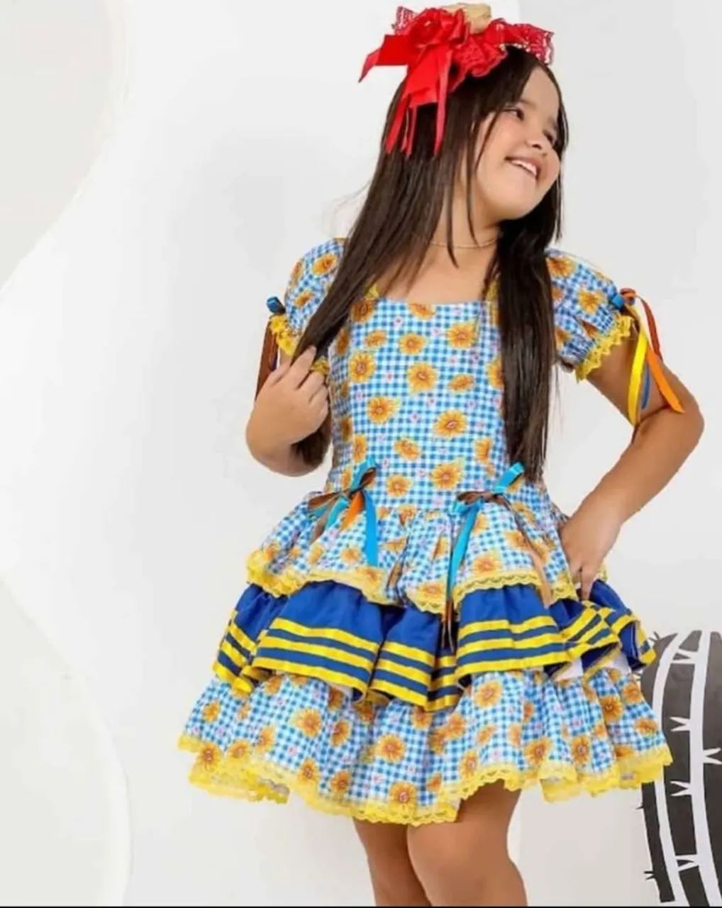 Vestido junino acompanha dois laços  - Foto 2