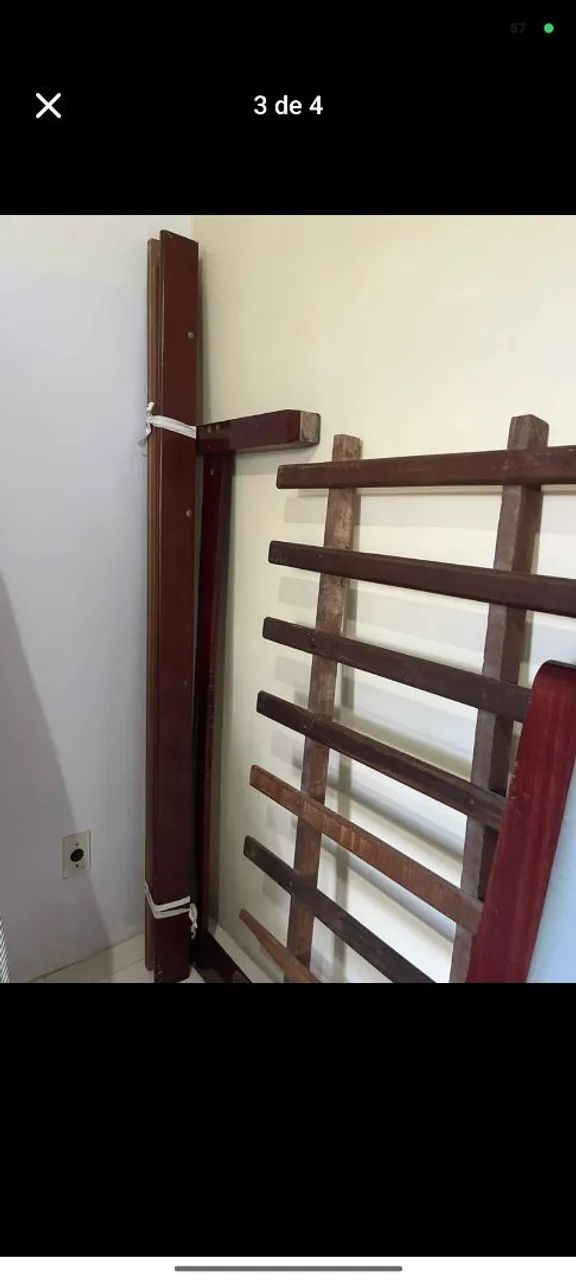 Cama de CASAL de madeira - Foto 2