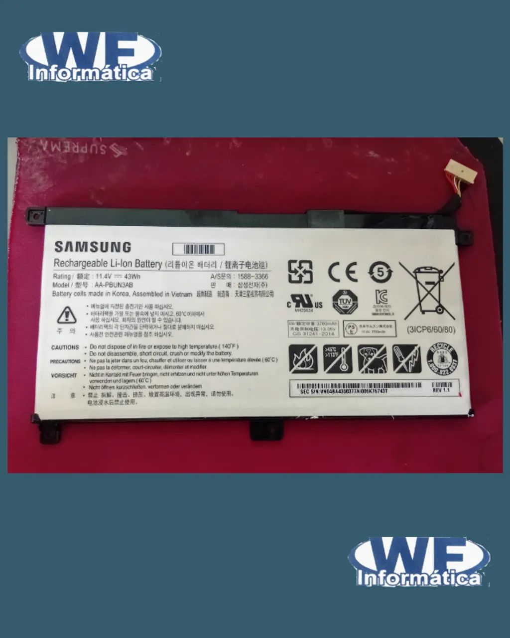 BATERIA NOTEBOOK SAMSUNG NP350XAA