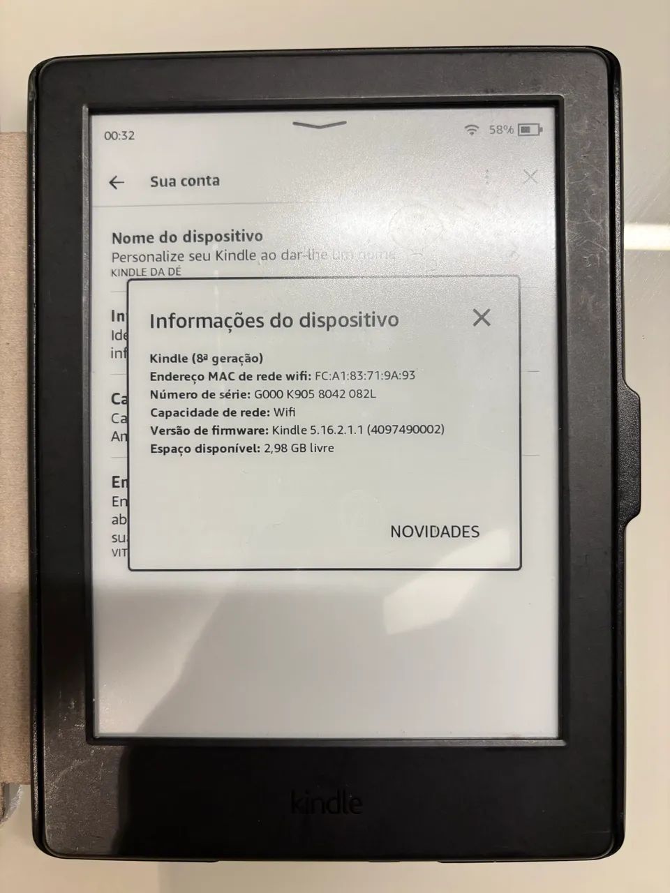 Kindle 8 Geração 