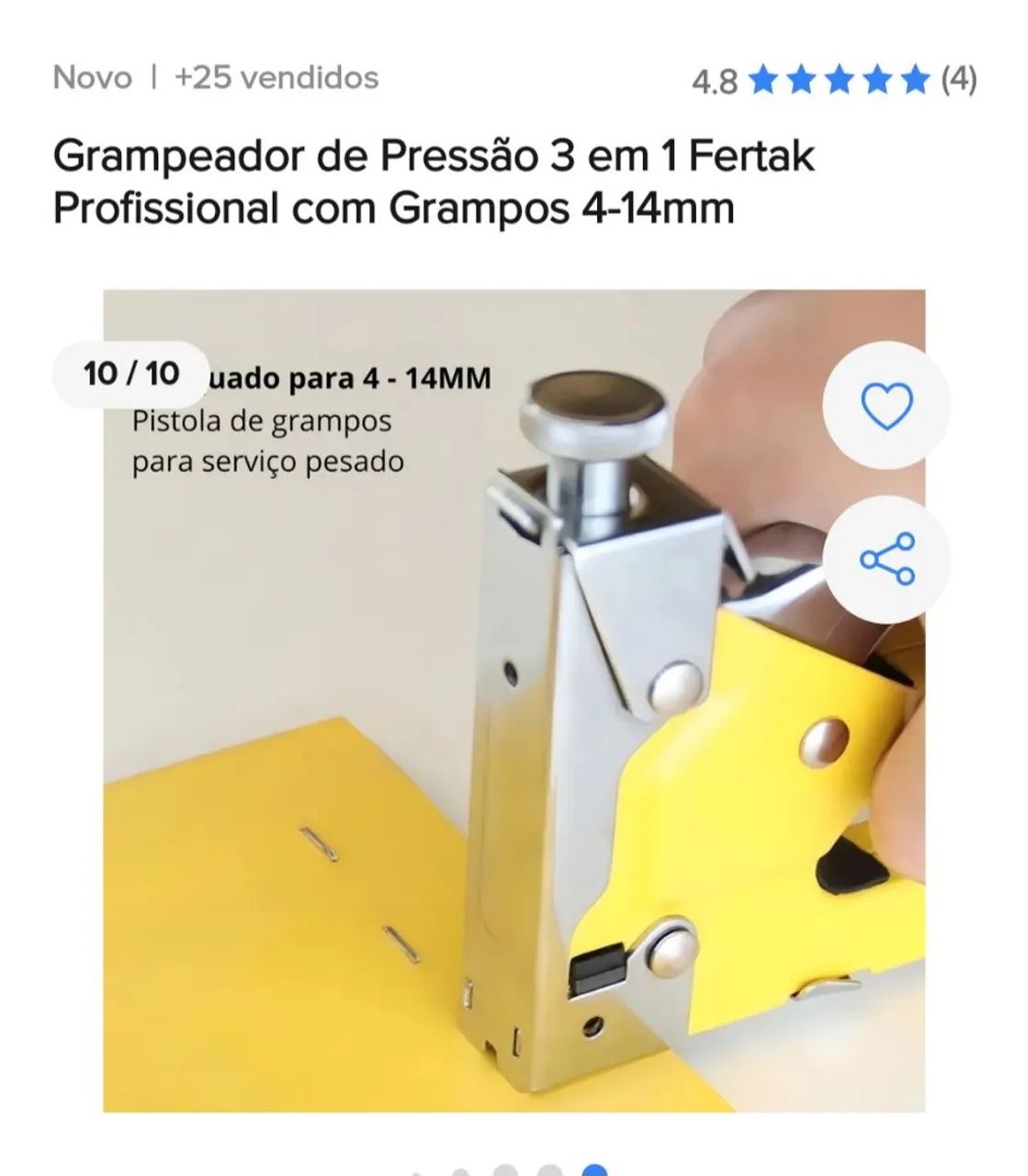Grampeador Profissional  FERTAK Tools - Foto 4