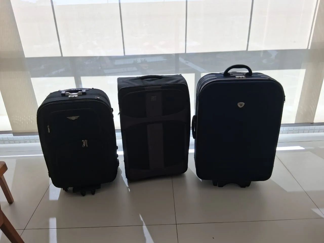 Kit com 3 Malas grandes em lona - Foto 2