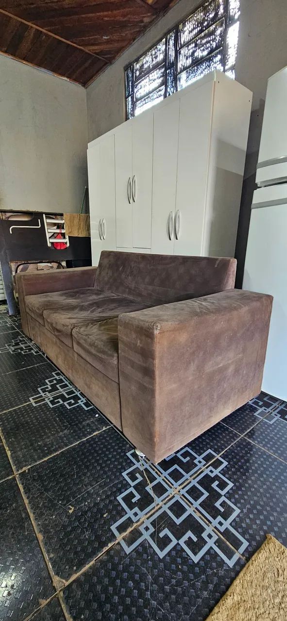 sofa 3 lugares usado ( ENTREGA GRÁTIS ) - Foto 4