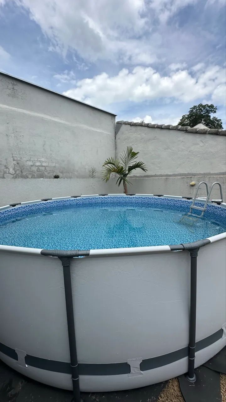 PISCINA 16mil LITROS + CAPA DE PROTEÇÃO + ESCADA