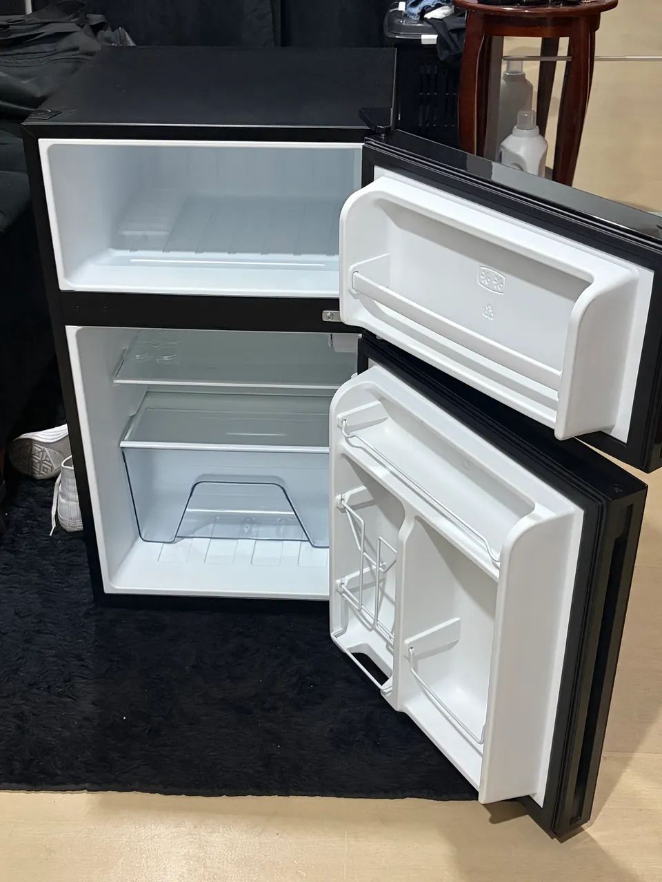 Frigobar Duplex Black Glass EOS Premium 