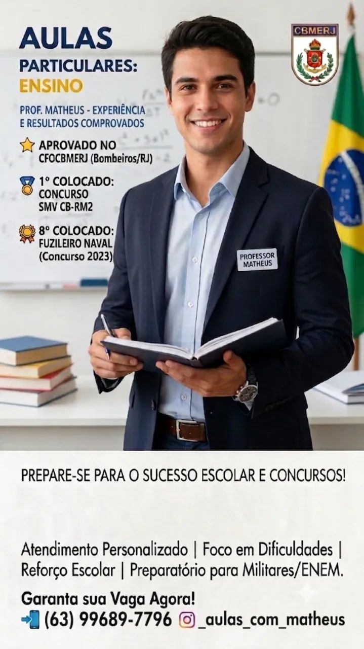 Aula particular para ensino médio/fundamental e concurso!!