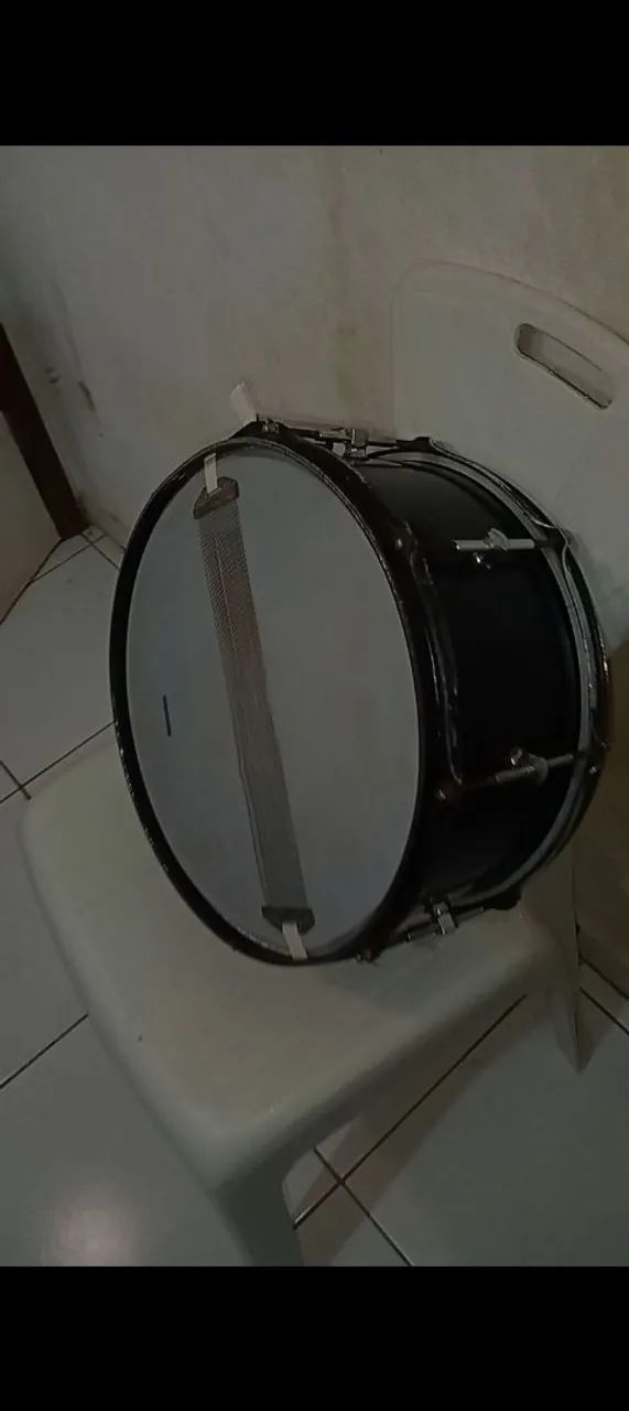 Caixa de Bateria Scorpions, 14" Polegadas, Peles Batedeira e Resposta e Esteira R$ 450  - Foto 2