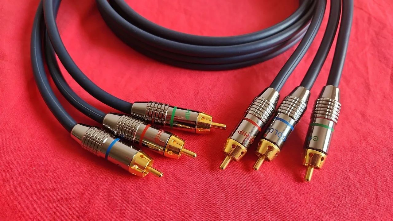 Cabos RCA Triplos Blindados - Alta Qualidade - Foto 3