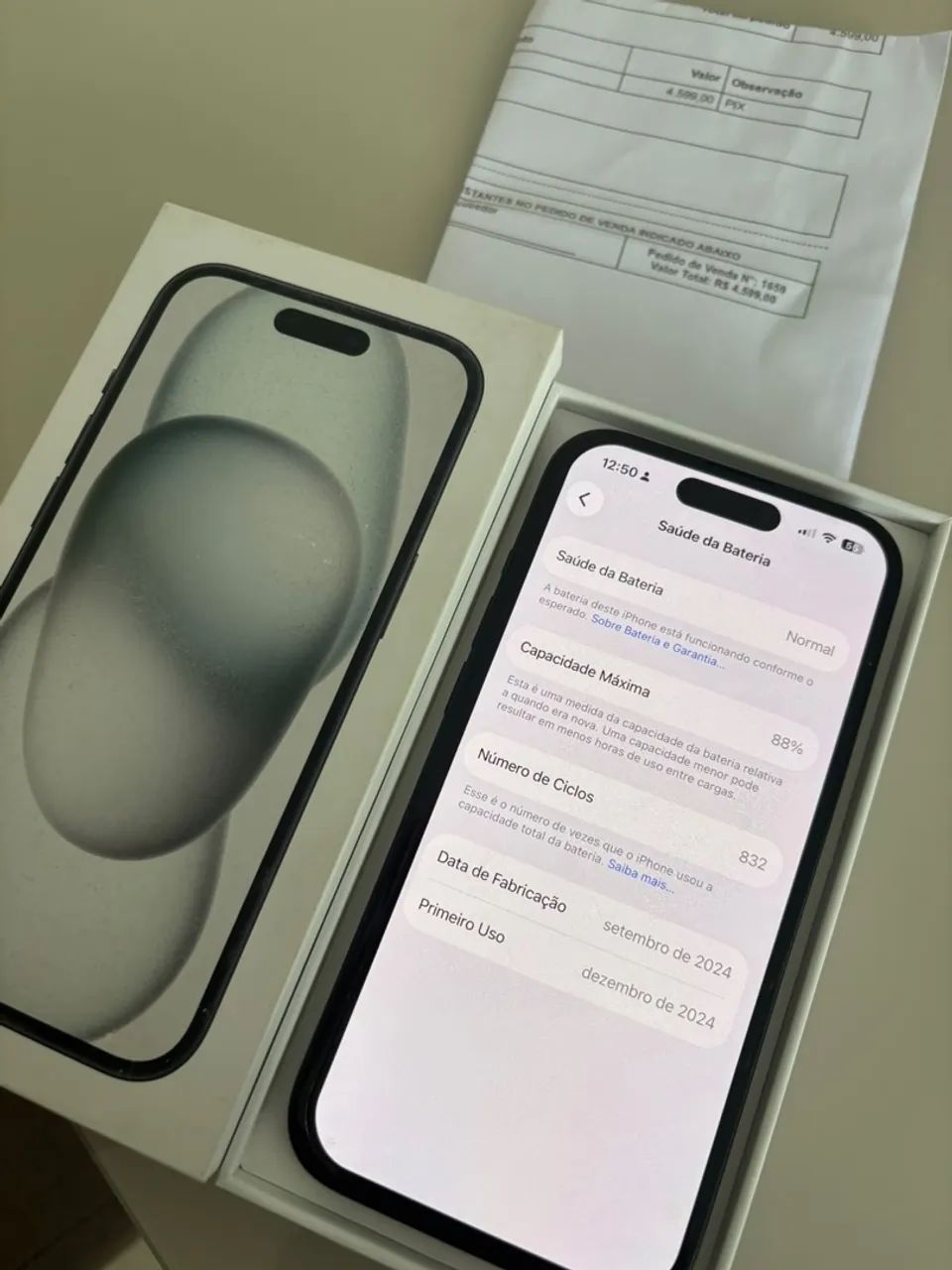 iPhone 15 128g bateria 88% com caixa e nota fiscal. - Foto 2